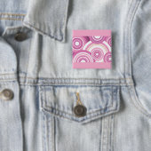 Pink Retro Circles Pattern Button (Beispiel)