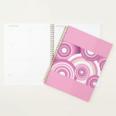 Pink Retro Circles Pattern Planer (Anzeige)
