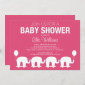 PINK RETRO CIRCUS| BABY SHOWING INVITATION EINLADUNG (Vorne/Hinten)