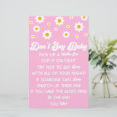 Pink Retro Daisy Say Baby Shower Game Briefpapier (Stehend Vorderseite)