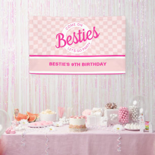 Pink Retro Doll Lasse Geburtstag Go Party Banner