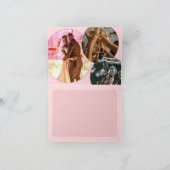 Pink Retro Funky Disco Wedding - Danke Karte (Innenseite)