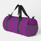 Pink retro geometric pattern duffle bag (Rechte Ecke)