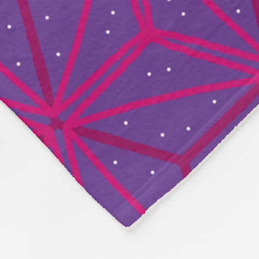 Pink retro geometric pattern  fleecedecke (Ecke)