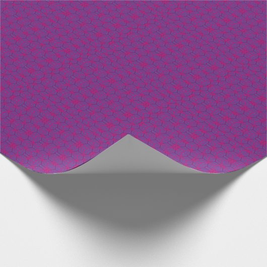 Pink retro geometric pattern  geschenkpapier (Ecke)