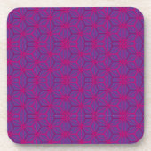 Pink retro geometric pattern  getränkeuntersetzer (Vorderseite)