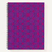 Pink retro geometric pattern  notizblock (Vorderseite)