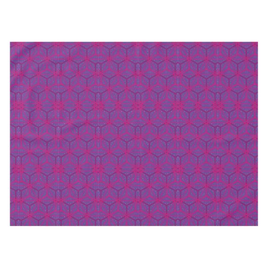 Pink retro geometric pattern  tischdecke (Vorderseite (Horizontal))