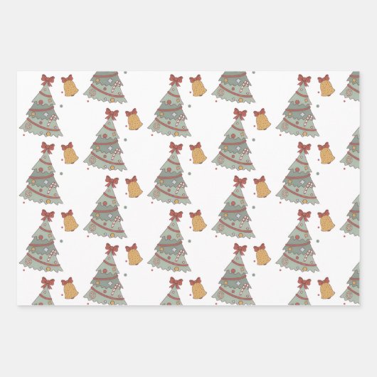 Pink Retro Groovy Car Weihnachtsbaum Geschenkpapier Set (Vorderseite 2)