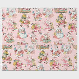 Pink Retro Groovy Weihnachten Geschenkpapier