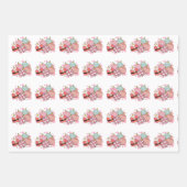 Pink Retro Groovy Weihnachten Geschenkpapier Set (Vorderseite 3)