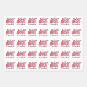 Pink Retro Groovy Weihnachten Geschenkpapier Set (Vorderseite)