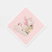 Pink Retro - Groovy Weihnachtsfeier Serviette (Ecke)