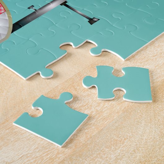 PINK RETRO HAPPY CAMPER JIGSAW PUZZLE (Seite)