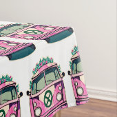 Pink Retro Hippie Vans Tischdecke (Beispiel)