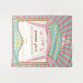 Pink Retro Karneval Geburtstag Backdrops Wandteppich (Vorderseite (Horizontal))