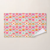 Pink-Retro Kreis-Muster Badhandtuch Set (Handtuch)