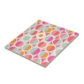 Pink-Retro Kreis-Muster Fliese (Seite)