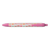 Pink-Retro Kreis-Muster Kugelschreiber (Rückseite)