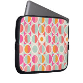 Pink-Retro Kreis-Muster Laptopschutzhülle (Vorne Rechts)