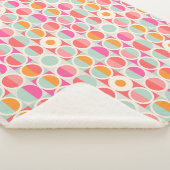 Pink-Retro Kreis-Muster Sherpadecke (3/4)