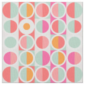 Pink-Retro Kreis-Muster Stoff (Nahaufnahme)