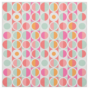 Pink-Retro Kreis-Muster Stoff