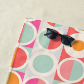 Pink-Retro Kreis-Muster Strandtuch (Beispiel)