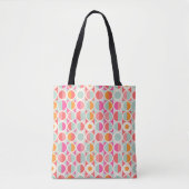 Pink-Retro Kreis-Muster Tasche (Vorderseite)