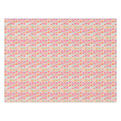Pink-Retro Kreis-Muster Tischdecke (Vorderseite (Horizontal))