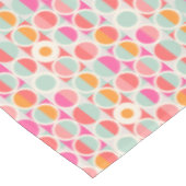 Pink-Retro Kreis-Muster Tischdecke (Schrägansicht)