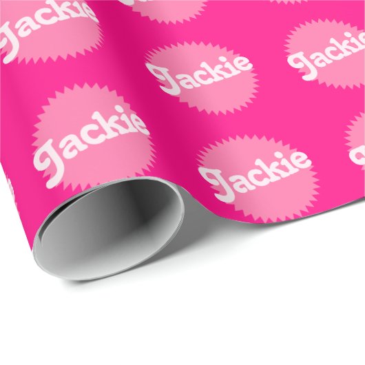 Pink Retro Malibu Seal | Birthday  Geschenkpapier (Rolleneckpunkt)