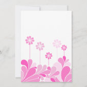 Pink Retro Mid-Century Sixty Birthday Einladung (Rückseite)