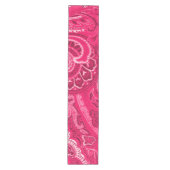 Pink-Retro Paisley Bandanna/Bandana Mittelgroßer Tischläufer (Vorderseite)