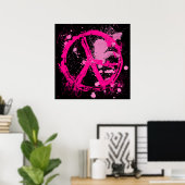 PINK RETRO PEACE SIGN POSTER (Heimbüro)