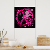 PINK RETRO PEACE SIGN POSTER (Küche)