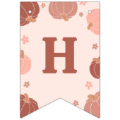 Pink Retro Pumpkin Birthday Bunting Banner (Zweite Fahne)