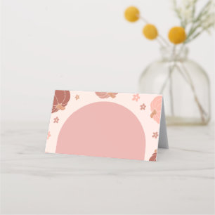 Pink Retro Pumpkin erstes Geburtstagslabel Terminkarte