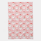 Pink Retro Santa Clause Geschirrtuch (Vertikal)