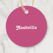 Pink Retro Schriftart Bachelorette Gefälligkeitsta Geschenkanhänger (Rückseite)