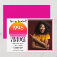 Pink Retro Sonne 1996 30. Geburtstag 
