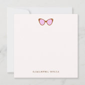 Pink Retro Sonnenbrille Personalisiert Danke (Vorderseite)
