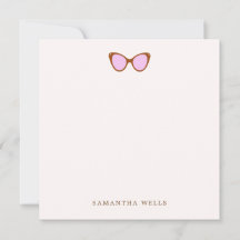 Pink Retro Sonnenbrille Personalisiert Danke