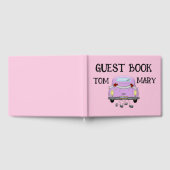 PINK RETRO STYLISH WEDING Guest Book Gästebuch (Voll)