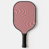 PINK RETRO SWIRL MONOGRAM CUSTOM PICKLEBALL SCHLÄGER (Rückseite)