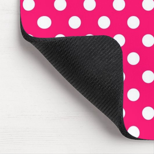 Pink-Retro Tupfen-Muster Mousepad (Ecke)