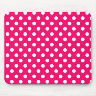 Pink-Retro Tupfen-Muster Mousepad