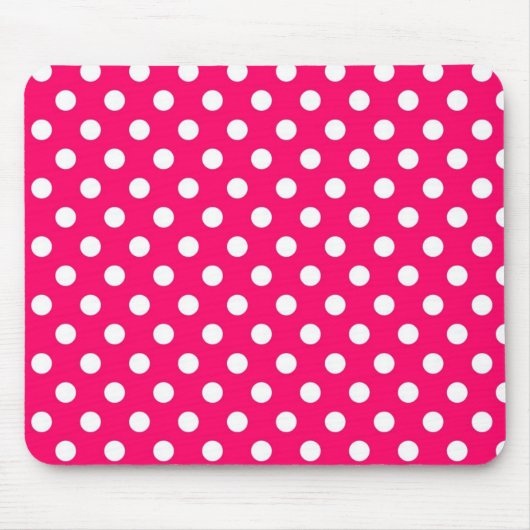 Pink-Retro Tupfen-Muster Mousepad (Vorne)