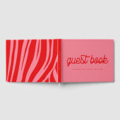 Pink Retro Vintages Drehbuch Kinderdusche Gästebuch (Voll)