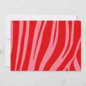 Pink Retro Vintages Skript Virtual Dusche Einladung (Rückseite)